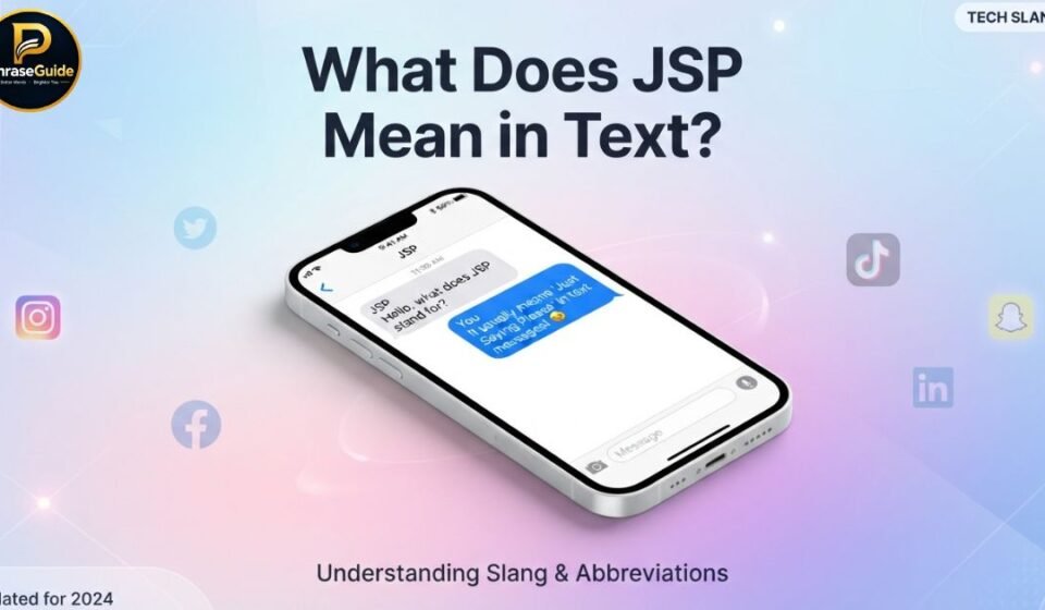 what does jsp mean in text